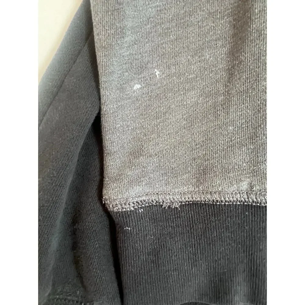 Hollister Gray Black Cowl Neck Pullover S Y2K 1922 Colorblock